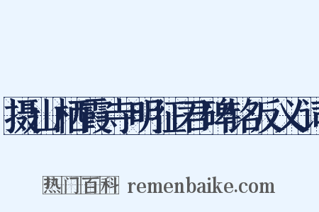 摄山栖霞寺明征君碑铭反义词是什么意思的图片